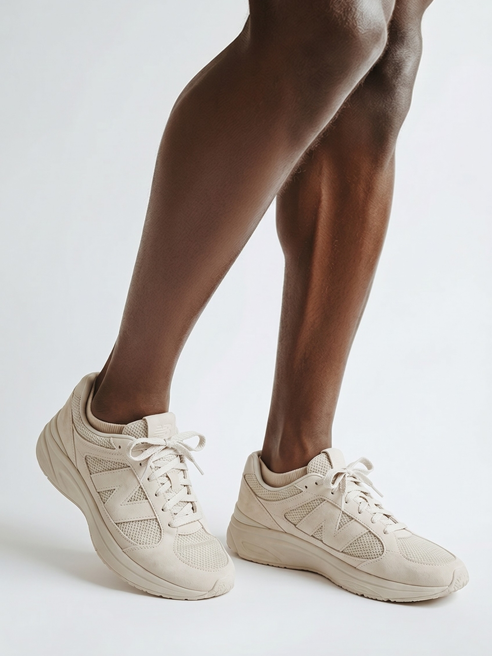 New Balance Men's WRPD Runner Beige Cream Suede Mesh Sneakers Mens Size 8